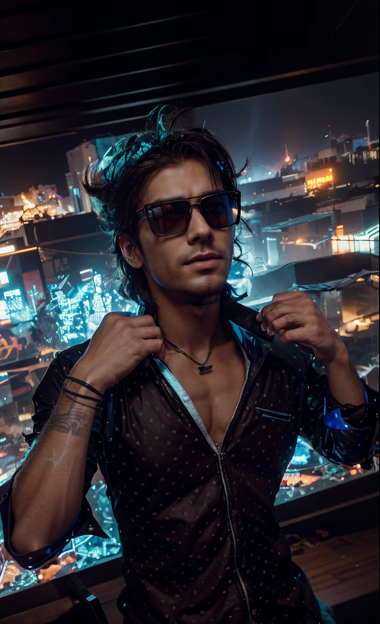 cyberpunk handsome boy,realistic face,8k,ultra realistic,