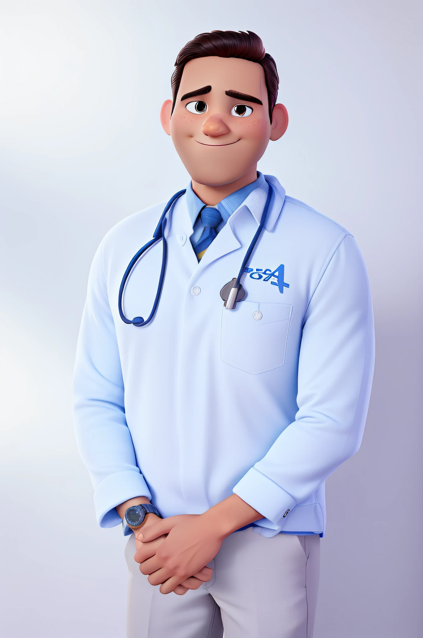 Um homem sul americano estilo disney pixar, alta qualidade, melhor qualidade