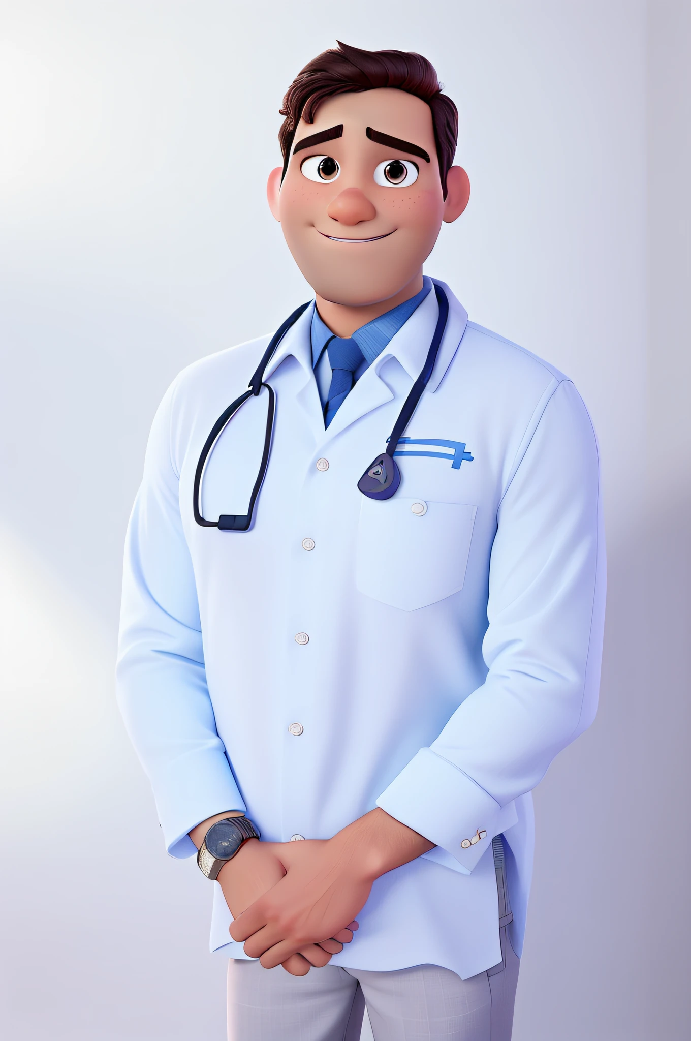Um homem sul americano estilo disney pixar, alta qualidade, melhor qualidade