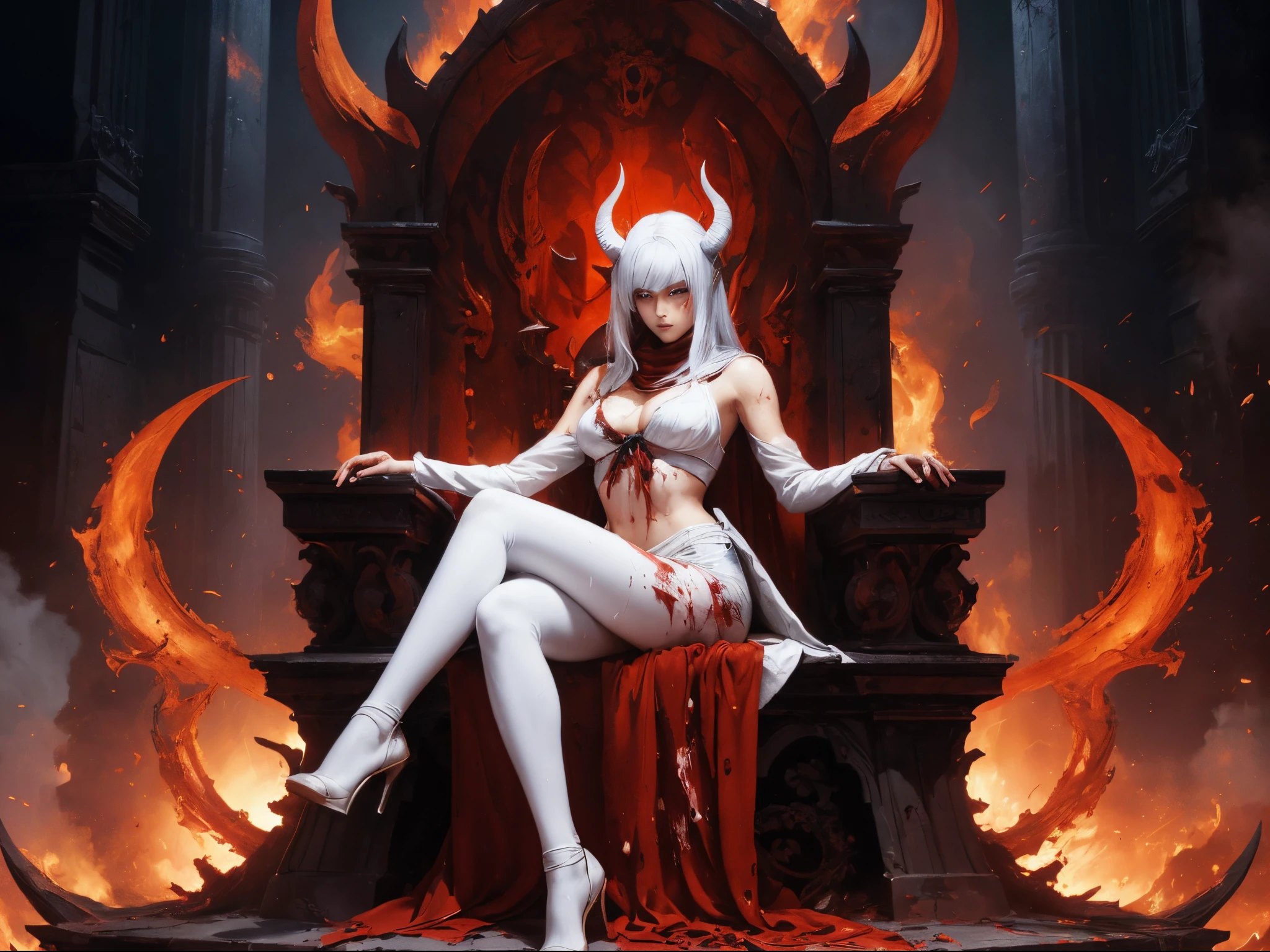 (full - body:1.7)
drawing of a sexy demon woman with a sword and a black scarf with blood splatters on it, Baiōken Eishun, anime art, Concept art, sots art
((Best Quality)), ((Masterpiece)), Detailed soft oil painting, Detailed background, dramatic cinematic lighting, Soft illumination of the edges, Professional, dramatic lighting, hard edge lighting,
ultra quality, 4k,(Masterpiece, Best Quality, 8K, ultra highres, hight resolution:1.4), very detailed negative hint: plastic. ..3d. Paint, (Hand:1.5), (wet crotch:1.5), cartoony, the anime, Sketches, (worst quality:2), duplicate, (Poor Quality:2), (normal quality:2), Lowres, normal quality, ((Monochrome)), ((Grayscale)), too busy steps: 30, Sampler: DPM++ 2M Karras, CFG scale: 7, Seed: 757314970, Size: 768x1024, Model hash: 9d6570c4aa, Model: NewDreamSDXLV9.0, Hash Ve: 15e96204c9, Ve: SDXL_Ve.Safetensors, Hashes Lora: "add-detail-xl: 9c783c8ce46c",