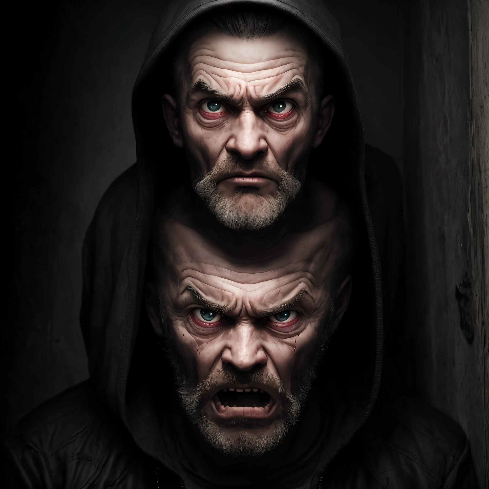 Scared man