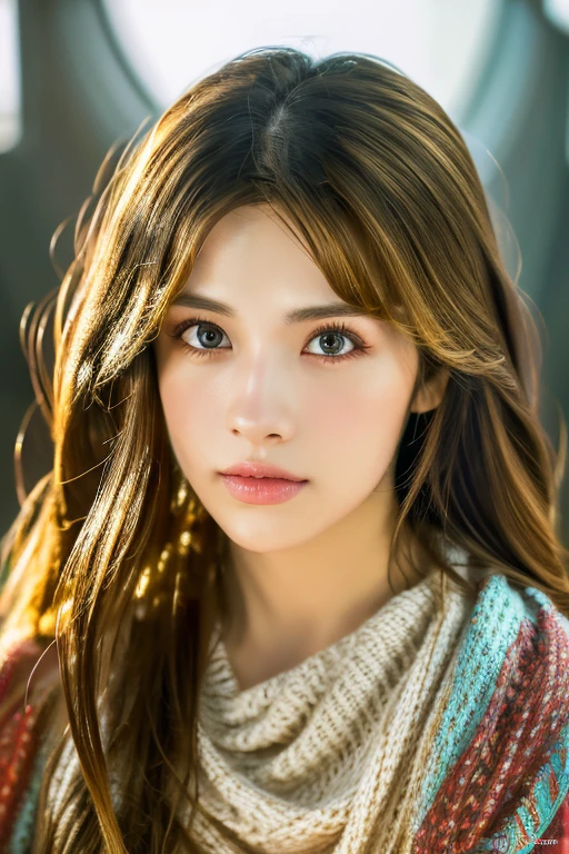 1girl, portrait, masterpiece,ultra realistic,32k,extremely detailed CG unity 8k wallpaper, best quality, vibrant colors,soft lighting , Half-up, half-dow