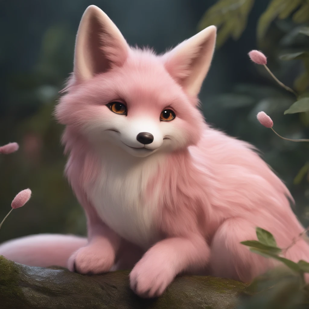 gremlin, like a fox, petite girl, big breastes, Huge eyes, large ears, big carrot in paws, white and pink fur, short tail, pink wool coat, The clothes, Best Quality, Masterpiece, in style of dark fantasy art, 真实感, Realism, Fox, tmasterpiece, Brad Jongsan walks in the jungle (Night of the Fireflies), (higly detailed: 1 1), rough face, natural skin, hiquality, NSFW, pretty eyes, (Detailed face and eyes), (s face: 1 2), tumult, Complementary, real-photo, ...PSD, Lightweight Film Photography, sharp-focus, contrast lighting, Detail Skin, high resolution 8k, Crazy detailing, Realistic, professional photo of a, 8K UHD, dslr, soft light, hiquality, film grains, Fujifilm XT3