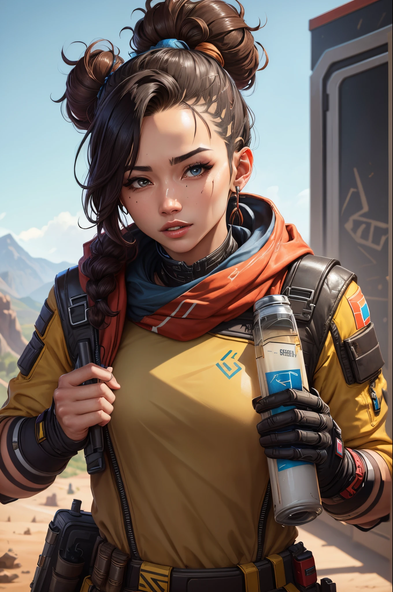 Ballistic from apex legends with cooler mobster like hair