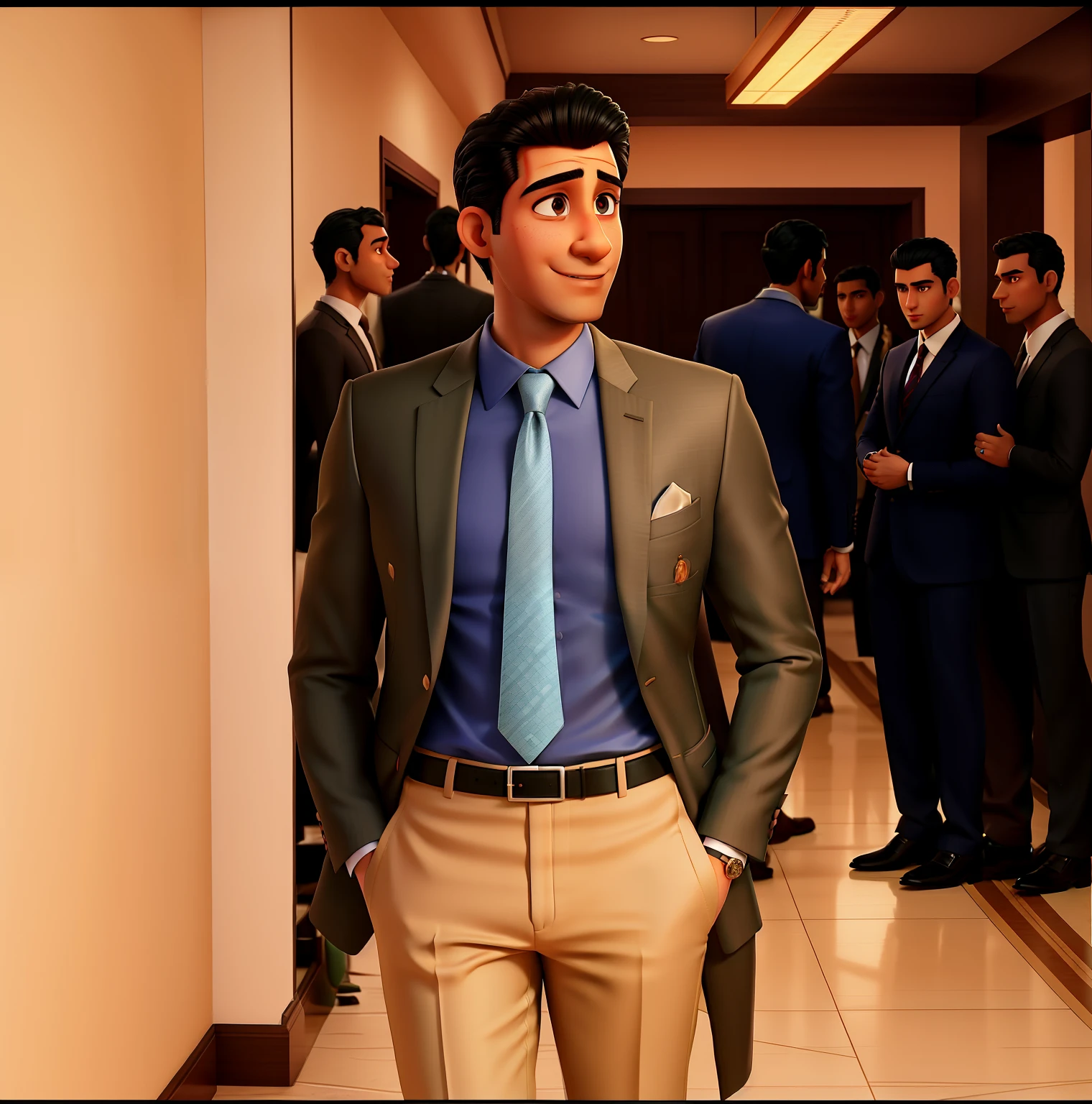 arafed man in a suit and tie standing in a hallway, formal attire, mohamed chahin style, khyzyl saleem, wearing business suit, wearing fashion suit, candid picture, profile picture, mohamed chahin, candid photo, profile image, dressed in a jodhpuri suit, kyza saleem, with a cool pose, jayison devadas style