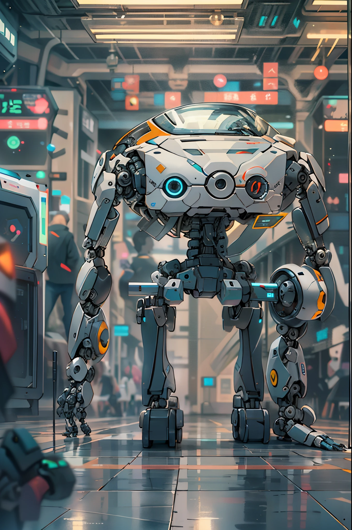 Humans coexist with robots and other technologies。Robots and other automation technologies help people solve problems in their daily lives,Mechanical prosthetics,righteous、an equal and prosperous society。,(Utopian world:1.4),Beyond imagination,Overclocked renderer,bokeh effect,ultradetailed,high high quality,16K resolution,(Best quality at best),(tmasterpiece),ultra - detailed,detailed detail,Accurate