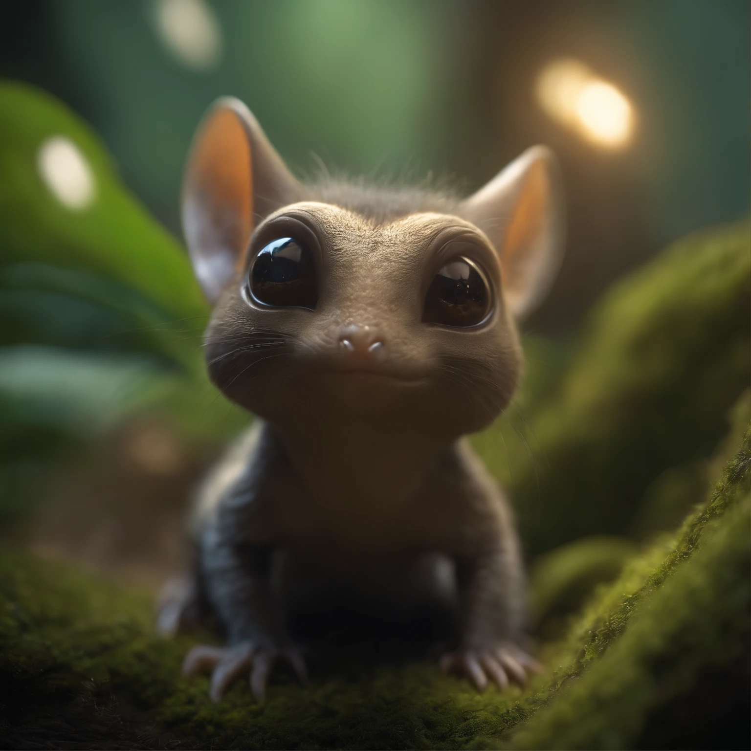 In the cave,Little goblins like a mole, Male, large ears, snook, trunk, tousled, big eyes, He stands near the lake, Cute creatures from space. Terraforming. Alien Flora, Miki Asai Macro Photography, a closeup of a, Ultra Detailed, Popular on ArtStationH, sharp-focus, studio photo, intricate details, Highly detailed, Author:by Greg Rutkowsky: details face, detailed skin, 真实感, Realism,Brad Jongsan walks in the jungle (Night of the Fireflies), (higly detailed: 1 1), rough face, natural skin, hiquality, NSFW, pretty eyes, (Detailed face and eyes), (s face: 1 2), tumult, Complementary, real-photo, .....PSD, Lightweight Film Photography, sharp-focus, contrast lighting, Detail Skin, high resolution 8k, Crazy detailing, Realistic, professional photo of a, 8K UHD, dslr, soft light, hiquality, film grains, Fujifilm XT3