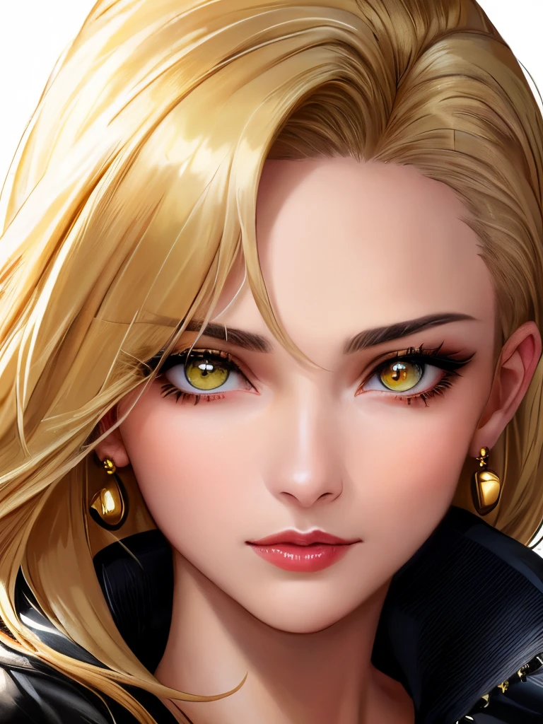 close-up of a woman in a black jacket with a gold ring, Attractive sci-fi face, portrait of a sci - fi woman, Portrait of Ororo Munro, 8k portrait rendering, highly detailed vfx portrait of, portrait beautiful sci - fi girl, highly detailed vfx portrait of, Loba Andrade from Apex Legends, scifi woman, beautiful female neuromancer