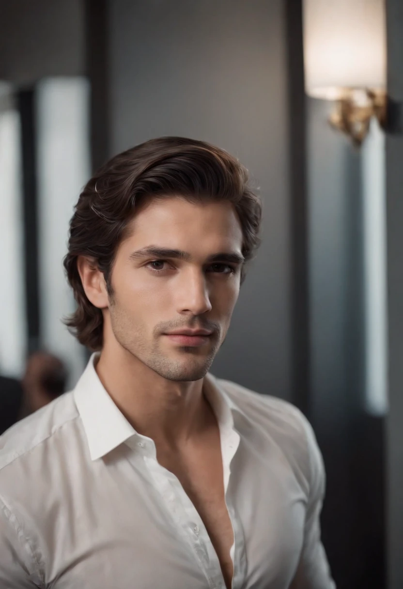 Homem lindo de terno , cabelo curto, homem sexy executivo, terno preto