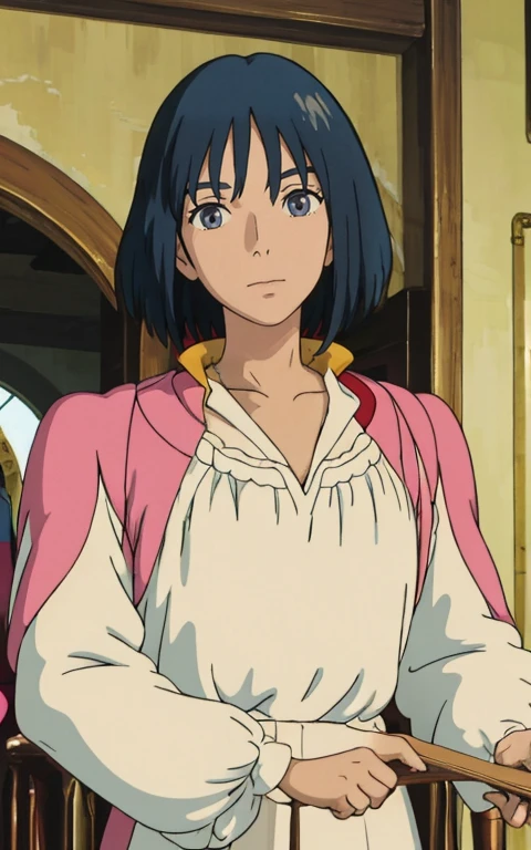 Howl's Moving Castle、barking、smil、Gentle smile、Looking at the camera、smile、shot from front、Best Quality、hiquality、masterpiece