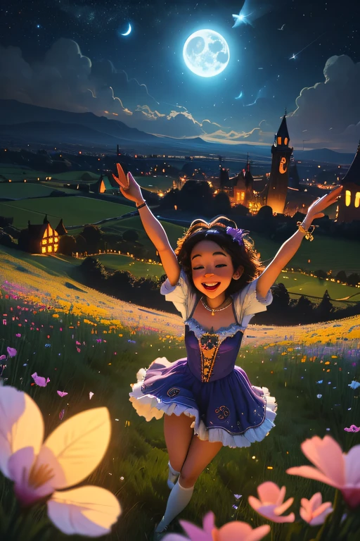 In the heart of Wonderville, where dreams take flight,
Luna and her friends, in the soft moonlight,
Danced through meadows, where the rhythm did swell,
A whimsical welcome to Wonderville, oh, what a spell!