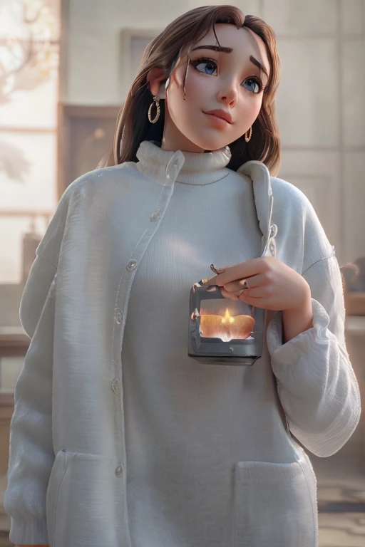 Best quality,masterpiece,ultra high res,(photorealistic:1.4)1girl,beautiful_face,detailed skin,full body,yuhuoshu,jewelry,solo,earrings,(fire:1.3),blurry,realistic,lips,