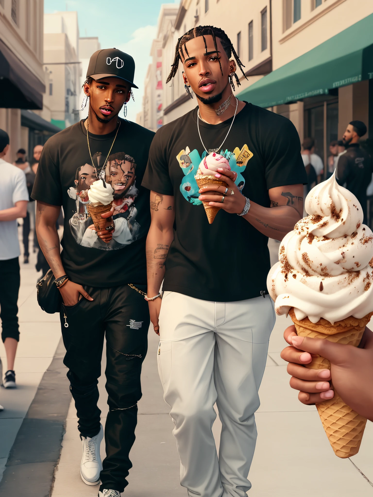 Travis scott and drake getting ice cream