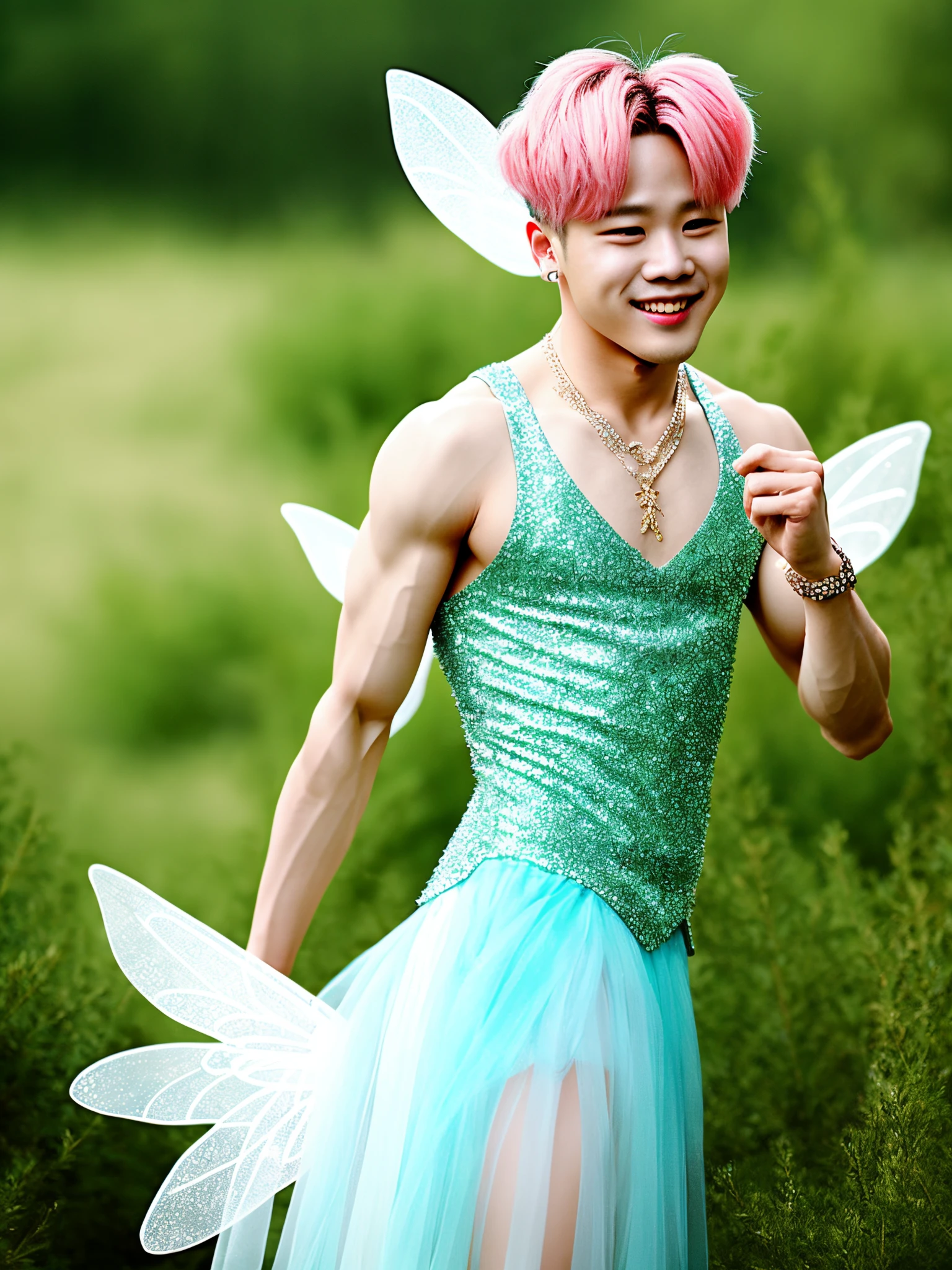 Jimin as a tinkerbell fairy