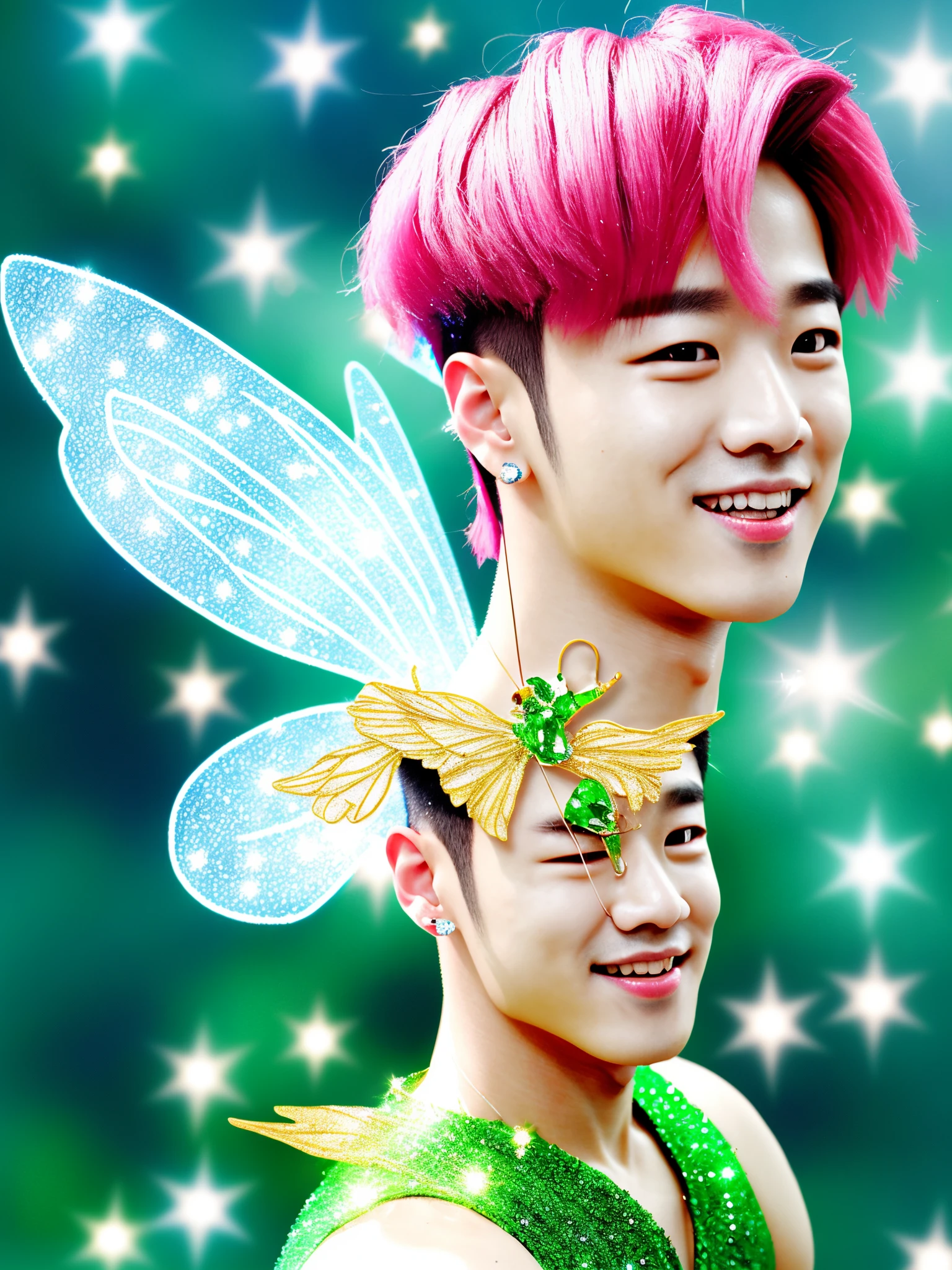 Jimin as a tinkerbell fairy