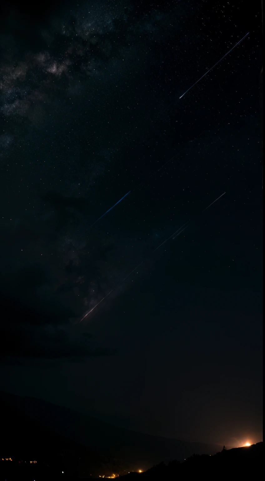 Dark sky with stars and nebulas