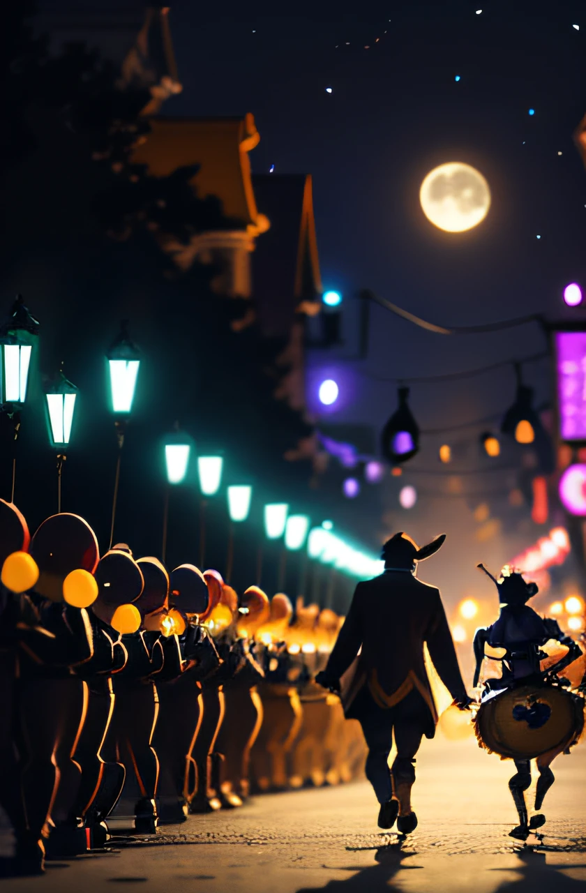 Wonderville's creatures, a whimsical parade,
With talents so unique, in the rhythm they swayed.
Moonlit pathways, where laughter did play,
A dance of friendship, lighting up the way.