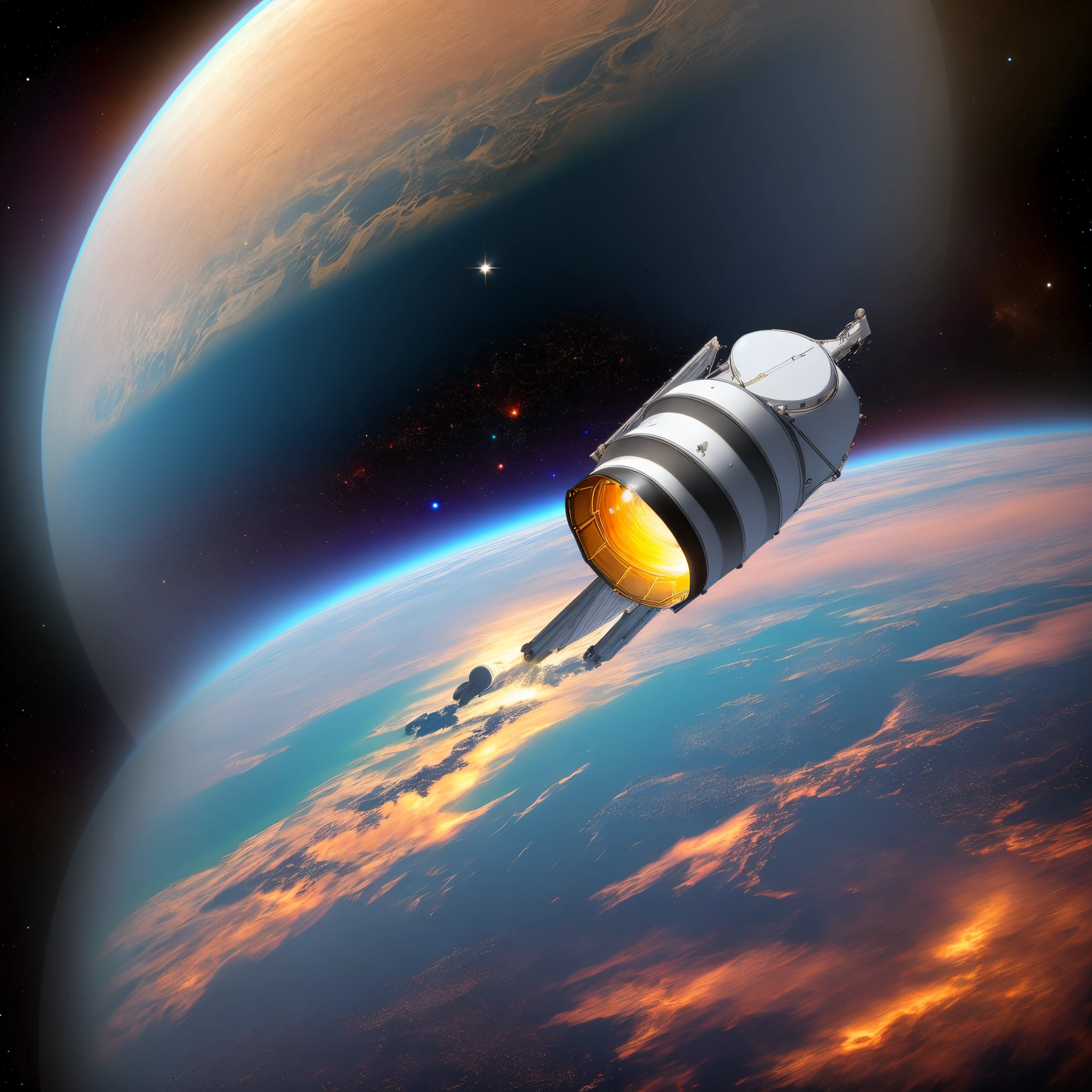 A space telescope over the flat earth