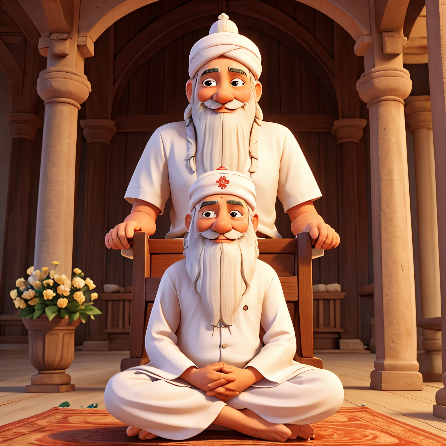 God Sridi baba sitting and blessing