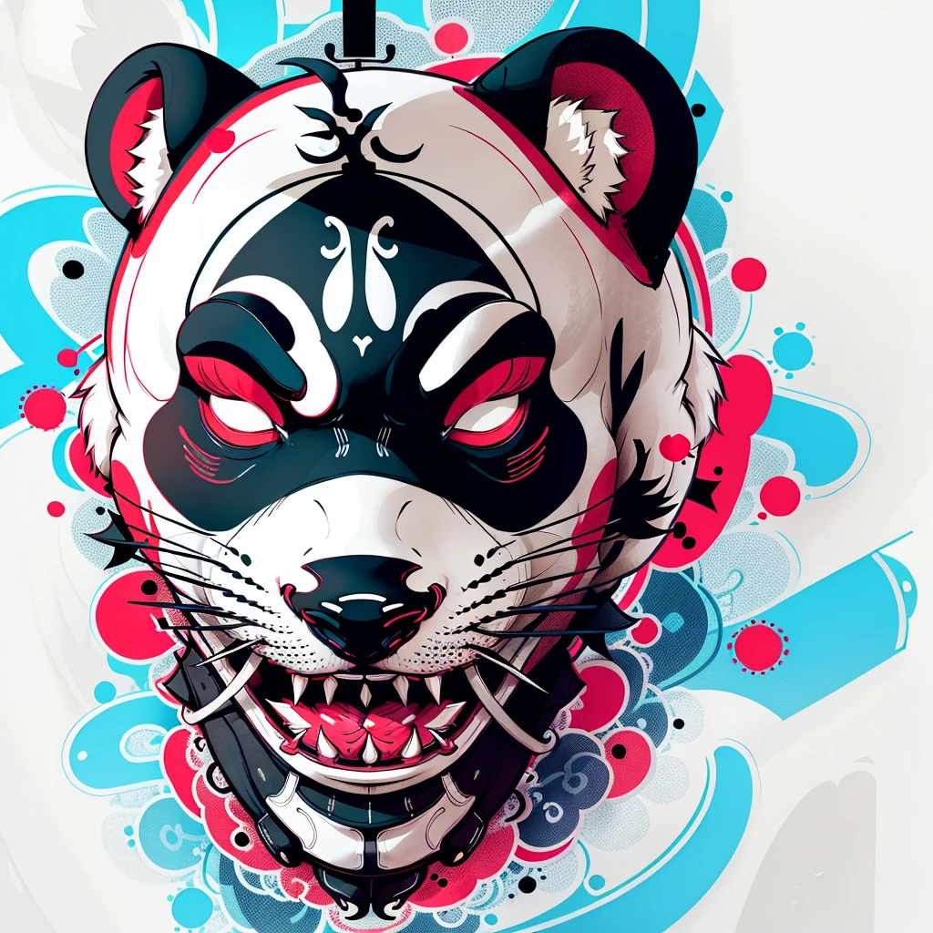 panda head,imagem vetorial, design de camisetas,