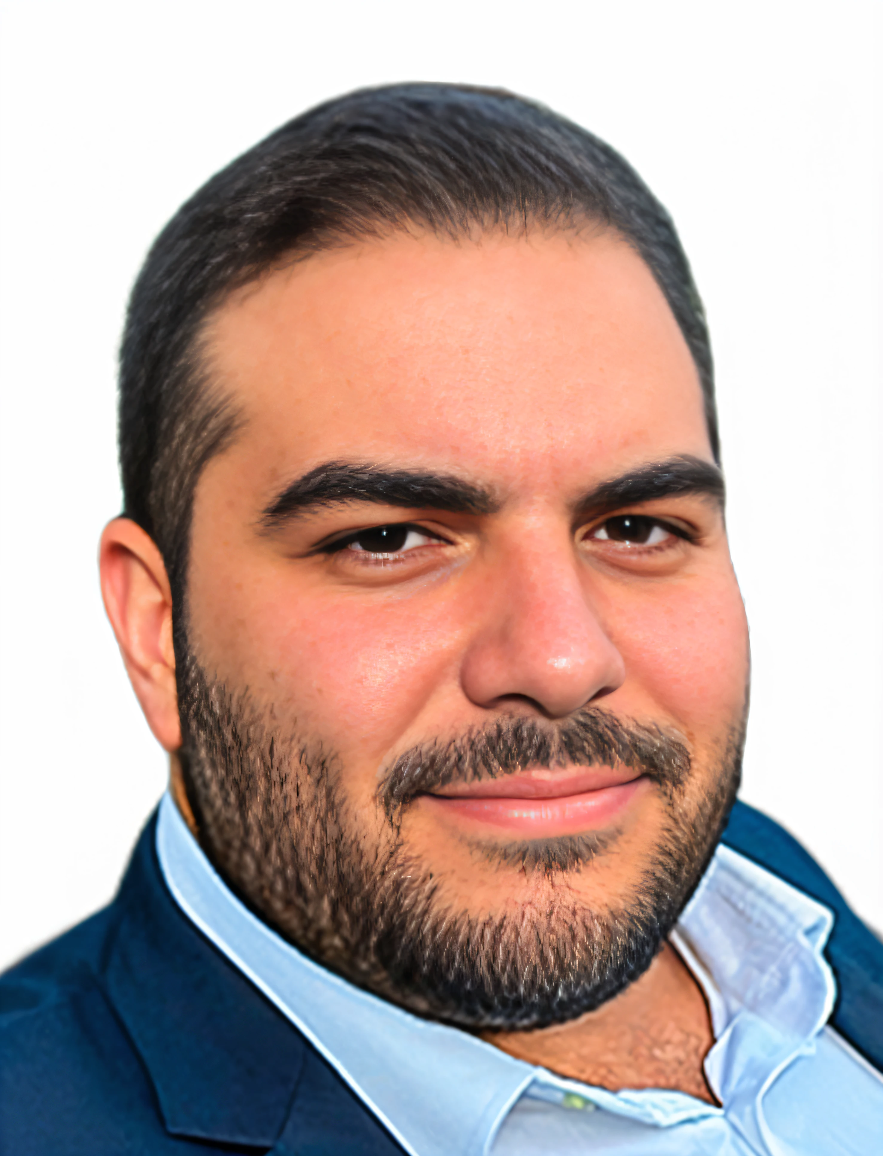 homem arranhado com barba e camisa azul e jaqueta azul, Elias Chatzoudis, Sam Nassour, Ahmad Merheb, Jorge Patsouras, Emad Mostaque, Amr Elshamy, George Doutsiopoulos, Farid Ghanbari, Nekro Petros Afshar, Tiago Zapata, Linha Yesilbas