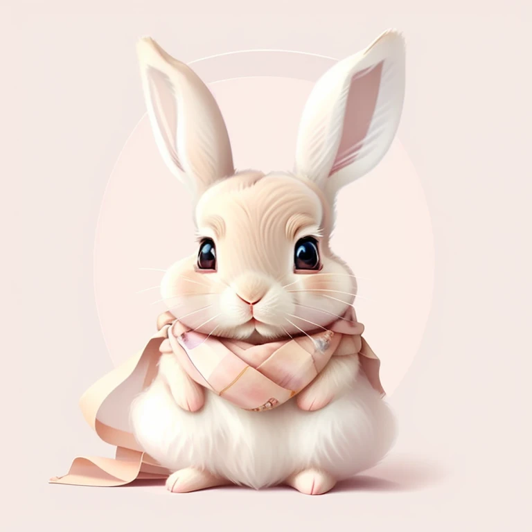 (cute baby rabbit with a big pink bow aon its head nd a pink scarf), Munchkin ,Geometric multidimensional wall portrait, livro de arte, Tchibi,
Yang08k, Beautiful, Colouring,
Obras, of the highest quality, best quality, Arte Oficial, Beautiful and Aesthetic,