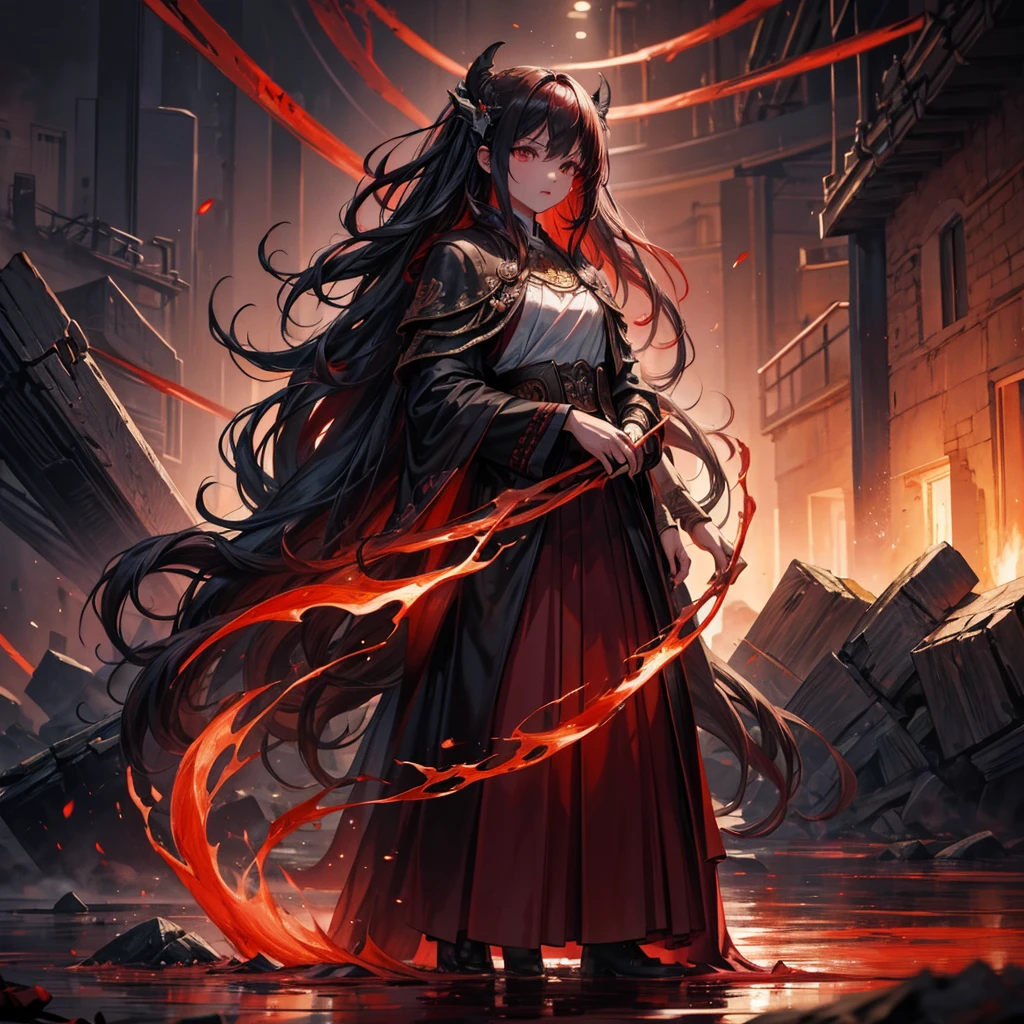 Darker than twilight,
Something redder than the flow of blood,
A leak buried in the flow of time,
In Your Great Nam,
I swear here in the darkness,
standing in front of us,
to all stupid things,
I and you are strong,
May you not be equally destroyed.ultra high res, 8k.