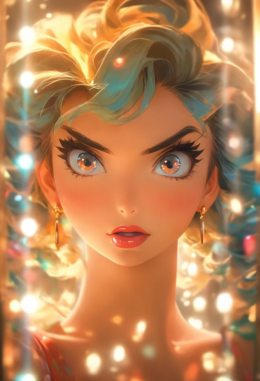 (best quality,highres),female,taking selfie,girl in the mirror,self-portrait,lips perked,posing,looking stunning,reflection of confidence,stylish clothing,mirror image,finger on her cheek,beautiful detailed eyes,detailed lips,expressive face,long eyelashes,natural light portrait,polished appearance,vivid colors,modern interior,contemporary decor,enhanced with bokeh,photorealistic,studio lighting