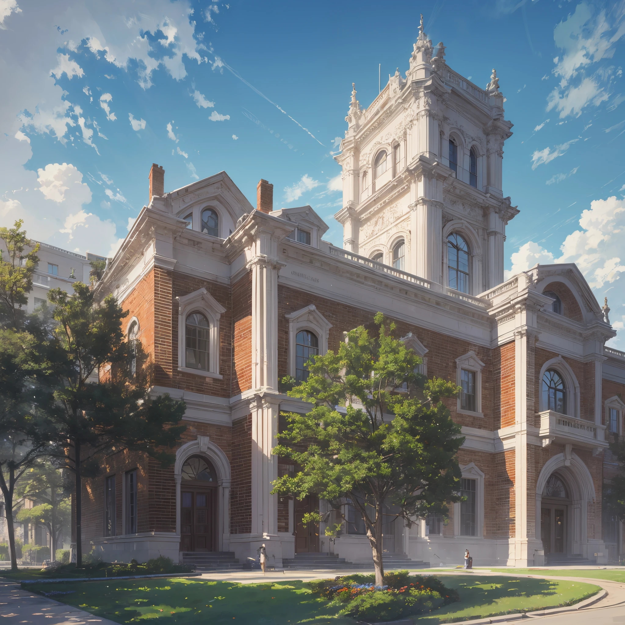 An impressive, luxurious school whose architectural proportions are absolutely correct --auto --s2