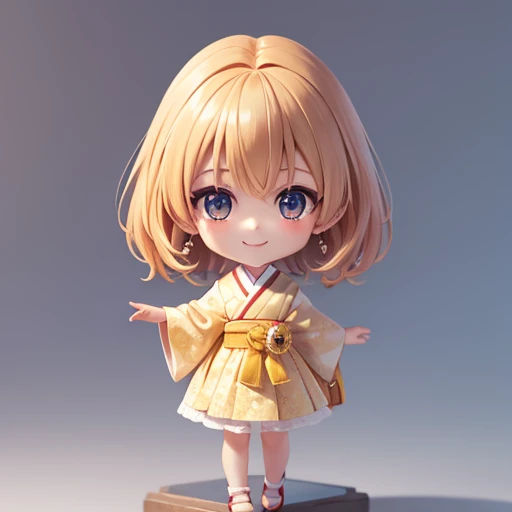 Japanese anime, Girl, Alone,Silence, rendered, Best Quality, masutepiece, Full body, Particle Light Effect, rendered,Cute Baby Chibi Anime,(((Super masterpiece、top-quality、ultra - detailed、1 girl in、tchibi:1.5)))、Fashion Chibi、fashion modell、Wearing a white shirt and a long gray vest,espadrilles、The best smile、Looking at the camera,A detailed face、Dark skin、highdetailskin、(tchibi:1.4)、
