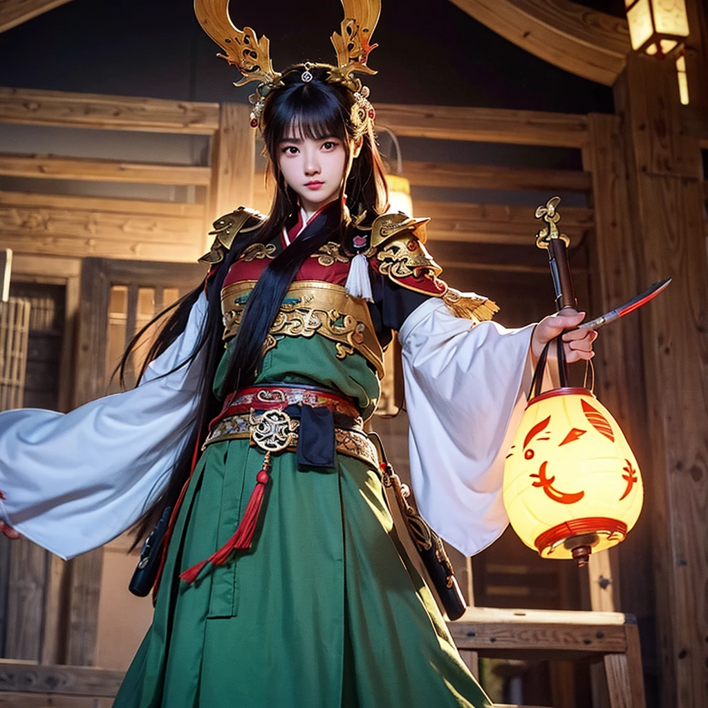 Romance of the Three Kingdoms,ancientry,zhangfei,Holding a squirrel spear,Leopard head ringed eyes,Close-up of Zhang Fei,Ancient generals,armor,realisticlying,the detail,photorealestic,terror,China-style,zhangfei,zhangfei,Zhang Yide,