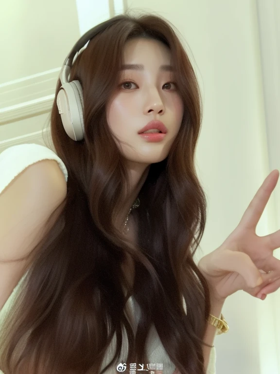Mujer arafed con auriculares haciendo un signo de paz con los dedos, Lalisa Manobal, Jaeyeon Nam, Bae Suzy, ulzzang, Lalisa Manoban de Blackpink, Heonhwa Choe, Jossi de Blackpink, Parque Ji-min, Blackpink Jennie, Parque Roseanne de Blackpink, 韓国アイドル, Jinyoung Shin, Lee Ji - Eun