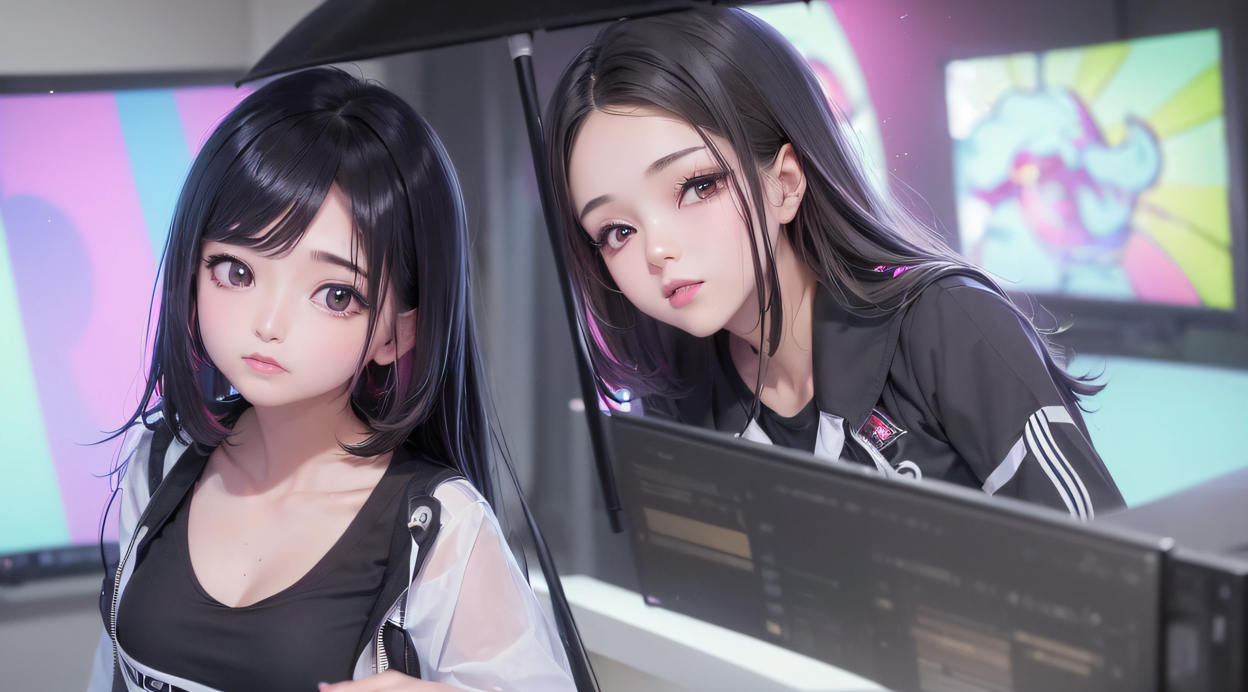 (8k, Foto RAW, fotorrealista:1.25) ,( Lip gloss, Cilia, lado brilhante, pele brilhante, melhor qualidade, ultra high-resolution, profundidade de campo, chromatic aberration, Caustic, luz ampla, sombra natural, Kpop idol)