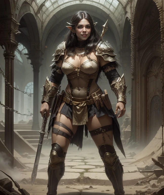 The theme of female warriors is widely reflected in the album Malefic. The image of a strong, brave, half-naked Amazon, ready to fight alone with a crowd of monsters, throw chains on monsters, chop enemy warriors into cabbage with a sword, and then calmly hold a severed head in his hands, is completely natural for Luis Royo and is found in his work constantly, illustration in style Luis Royo