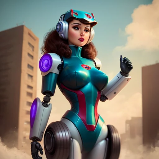 Retro robot woman