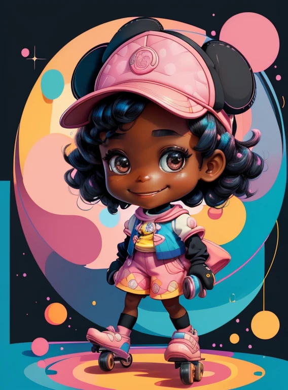 ) ((((cute black baby girl with rollerblades and a pink cap smiling) ((Mikey)) - Criador: Walt Disney2023) ), ,, ( Walt Disney acolchoamento ,multidimensional geometric wall PORTRAIT, arte, Chibi,
Yang08k, lindo, Colouring,Rose
Primary works, qualidade superior, melhor qualidade, Arte Oficial, Beautiful and Aesthetic,)) ), ,, Walt Disney acolchoamento ,multidimensional geometric wall PORTRAIT, arte, Chibi,
Yang08k, lindo, (Colouring, rosa), amarelo ,azul ,vermelho e branco)
Primary works, qualidade superior, melhor qualidade, Arte Oficial, Beautiful and Aesthetic,
