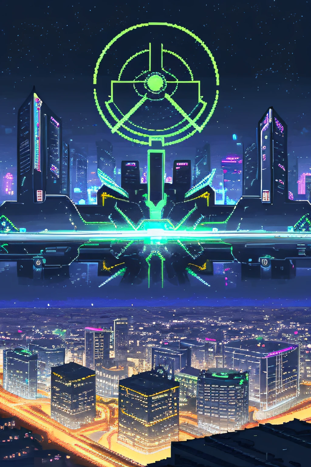 Cyberpunk city, outdoors city, sky, night city, building, star (sky), night sky, pixel art, cyber city, big future city