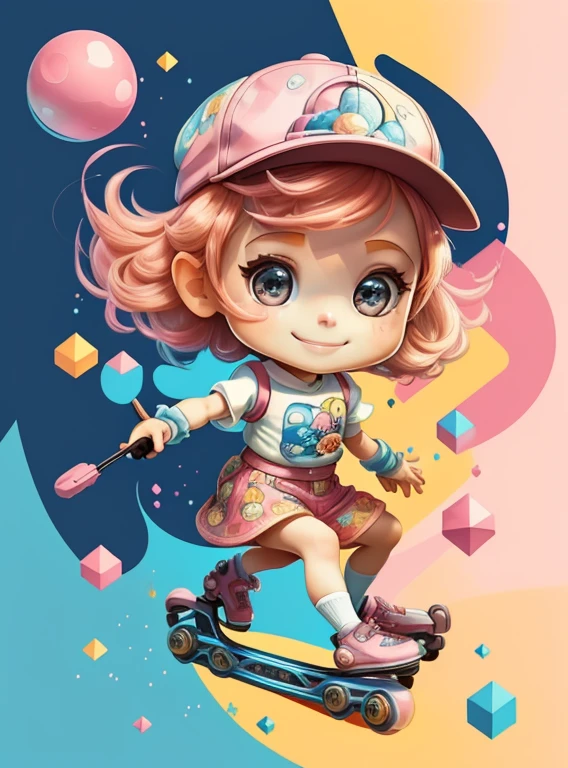 ) ((((cute baby girl with rollerblades and a pink cap smiling) ((Mikey)) - Criador: Walt Disney2023) ), ,, ( Walt Disney acolchoamento ,multidimensional geometric wall PORTRAIT, arte, Chibi,
Yang08k, lindo, Colouring,Rose
Primary works, qualidade superior, melhor qualidade, Arte Oficial, Beautiful and Aesthetic,)) ), ,, Walt Disney acolchoamento ,multidimensional geometric wall PORTRAIT, arte, Chibi,
Yang08k, lindo, (Colouring, rosa), amarelo ,azul ,vermelho e branco)
Primary works, qualidade superior, melhor qualidade, Arte Oficial, Beautiful and Aesthetic,