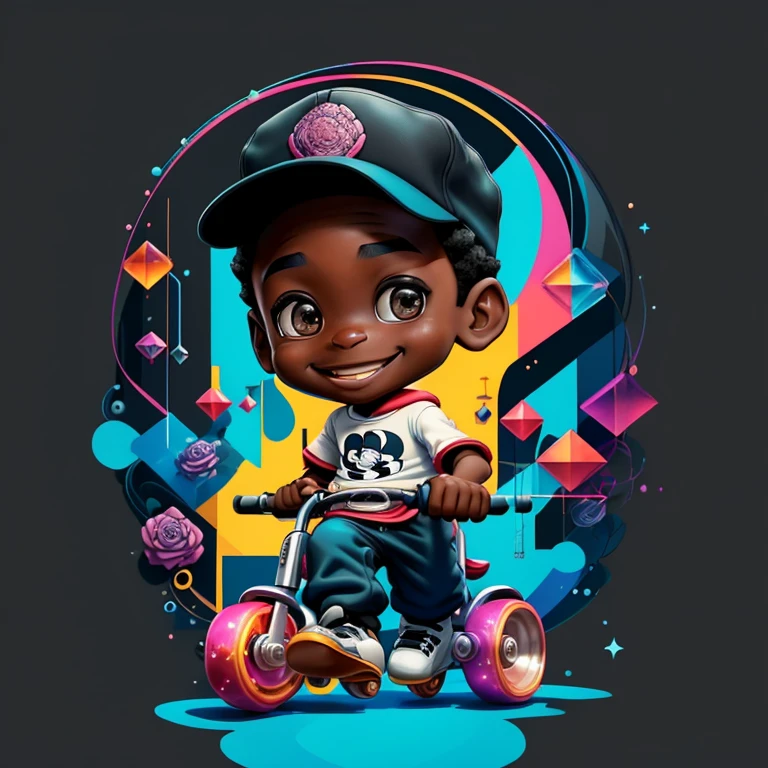 ) ((((cute black  with rollerblades and a cap smiling) ((Mikey)) - Criador: Walt Disney2023) ), ,, ( Walt Disney acolchoamento ,multidimensional geometric wall PORTRAIT, arte, Chibi,
Yang08k, lindo, Colouring,Rose
Primary works, qualidade superior, melhor qualidade, Arte Oficial, Beautiful and Aesthetic,)) ), ,,  Walt Disney acolchoamento ,multidimensional geometric wall PORTRAIT, arte, Chibi,
Yang08k, lindo, (Colouring, rosa), amarelo ,azul ,vermelho e branco)
Primary works, qualidade superior, melhor qualidade, Arte Oficial, Beautiful and Aesthetic,