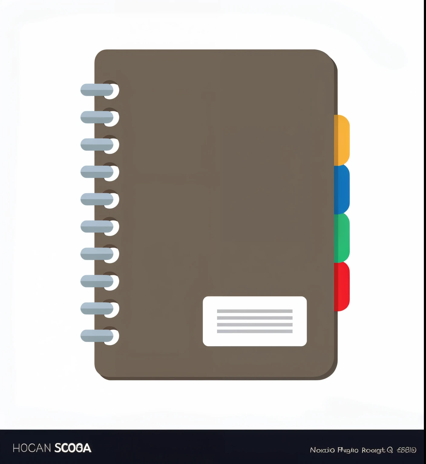 a notebook with a notepad and a pen on top, cuaderno, Esquema en un cuaderno, sin texto, Dibujo plano, plano minimalista, Libro de arte antiguo, Icono plano, On a notebook page, Notas detalladas, Libro de tapa dura, Hoja de referencia fondo blanco, plano, Clip art icon, flat illustration, pre-designed images, Textbook illustration in clour
