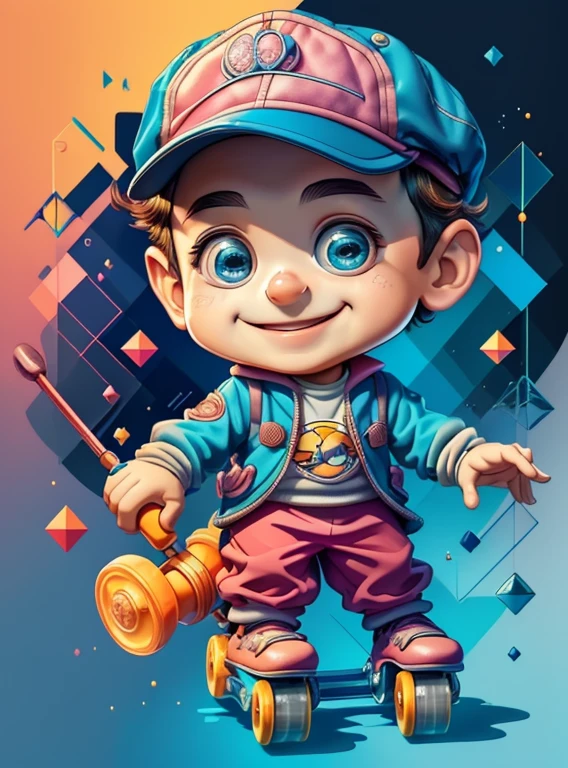 ) ((((cute baby boy with rollerblades and a cap smiling) ((Mikey)) - Criador: Walt Disney2023) ), ,, ( Walt Disney acolchoamento ,multidimensional geometric wall PORTRAIT, arte, Chibi,
Yang08k, lindo, Colouring,Rose
Primary works, qualidade superior, melhor qualidade, Arte Oficial, Beautiful and Aesthetic,)) ), ,, Walt Disney acolchoamento ,multidimensional geometric wall PORTRAIT, arte, Chibi,
Yang08k, lindo, (Colouring, rosa), amarelo ,azul ,vermelho e branco)
Primary works, qualidade superior, melhor qualidade, Arte Oficial, Beautiful and Aesthetic,