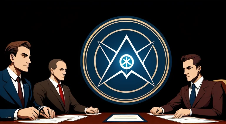 secret society graphic style conspiring elite that controls the world