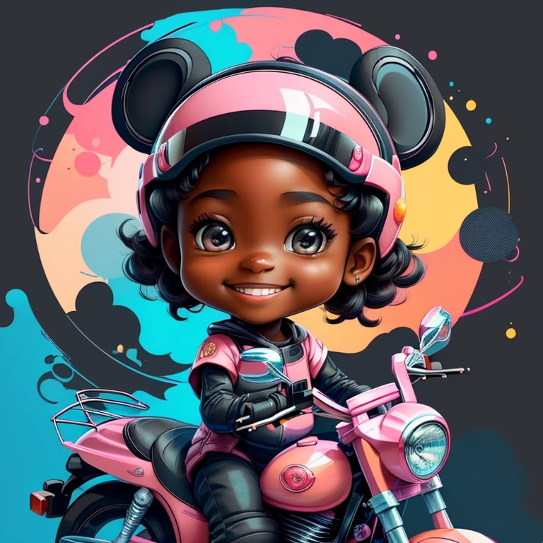 ) ((((cute black baby girl with pink motorcycle helmet smiling) ((Mikey)) - Criador: Walt Disney2023) ), ,, ( Walt Disney acolchoamento ,multidimensional geometric wall PORTRAIT, arte, Chibi,
Yang08k, lindo, Colouring,Rose
Primary works, qualidade superior, melhor qualidade, Arte Oficial, Beautiful and Aesthetic,)) ), ,, Walt Disney acolchoamento ,multidimensional geometric wall PORTRAIT, arte, Chibi,
Yang08k, lindo, (Colouring, rosa), amarelo ,azul ,vermelho e branco)
Primary works, qualidade superior, melhor qualidade, Arte Oficial, Beautiful and Aesthetic,
