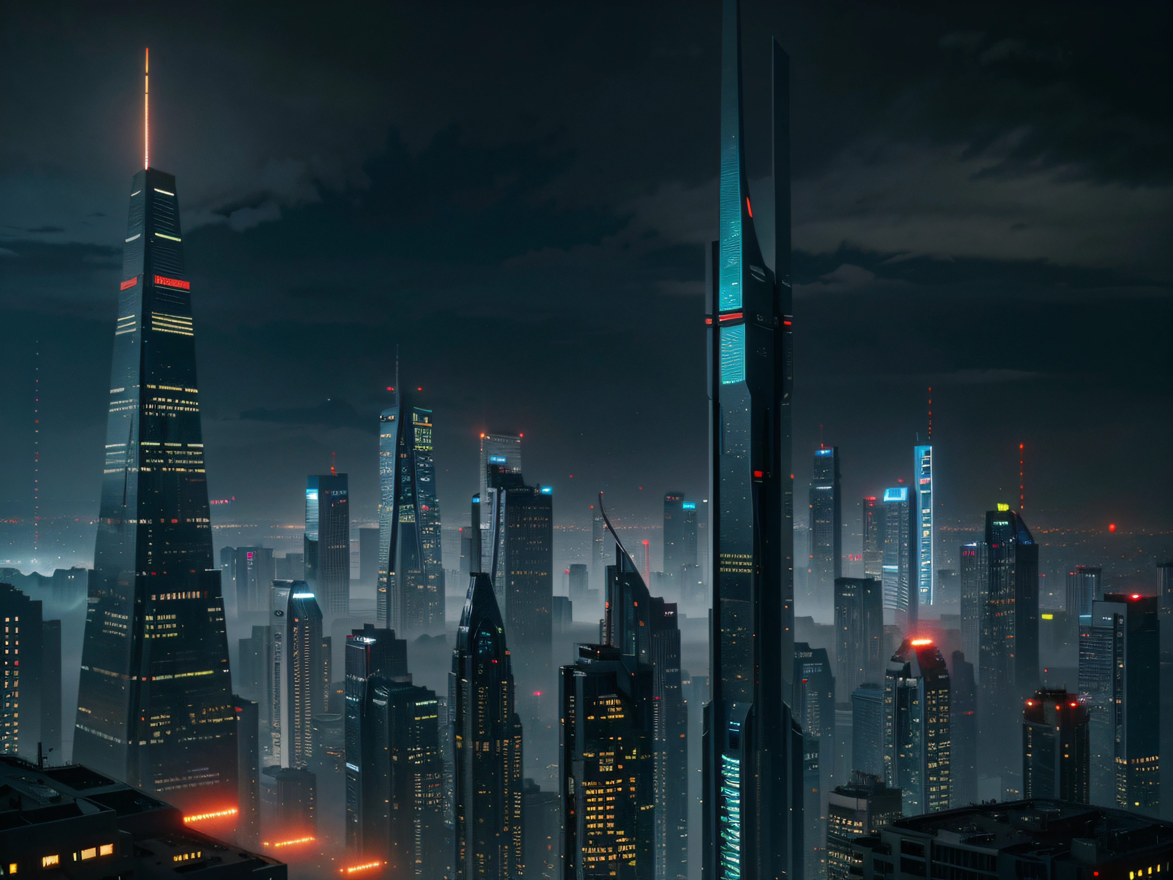 blade runner, futuristic, cyberpunk, city, mountains, scenic, impressive, advanced, buildings, technology, high quality photography, epic, futuristic buildings, insanely detailed,