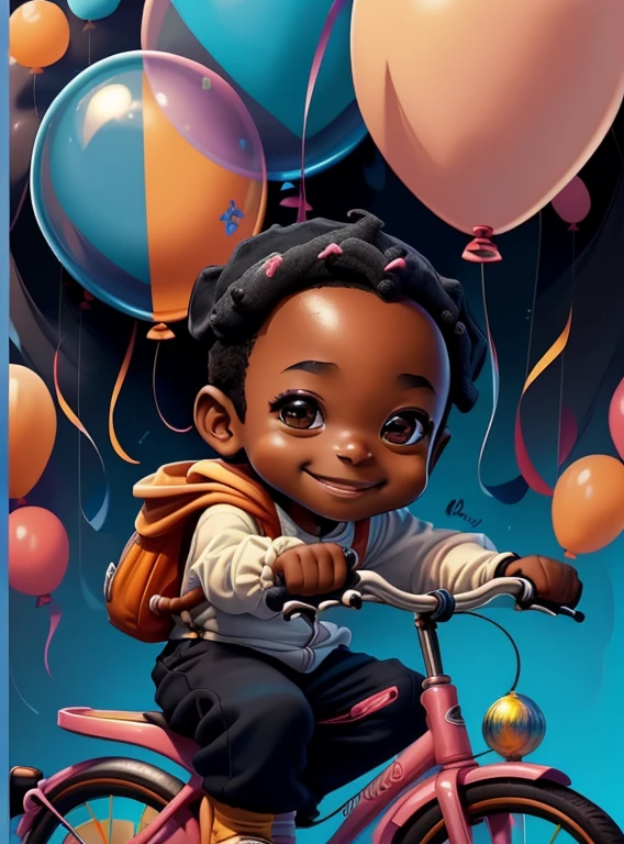 ) ((((cute black baby boy with a bike and ballons smiling) ((Mikey)) - Criador: Walt Disney2023) ), ,, ( Walt Disney acolchoamento ,multidimensional geometric wall PORTRAIT, arte, Chibi,
Yang08k, lindo, Colouring,Rose
Primary works, qualidade superior, melhor qualidade, Arte Oficial, Beautiful and Aesthetic,)) ), ,, Walt Disney acolchoamento ,multidimensional geometric wall PORTRAIT, arte, Chibi,
Yang08k, lindo, (Colouring, rosa), amarelo ,azul ,vermelho e branco)
Primary works, qualidade superior, melhor qualidade, Arte Oficial, Beautiful and Aesthetic,