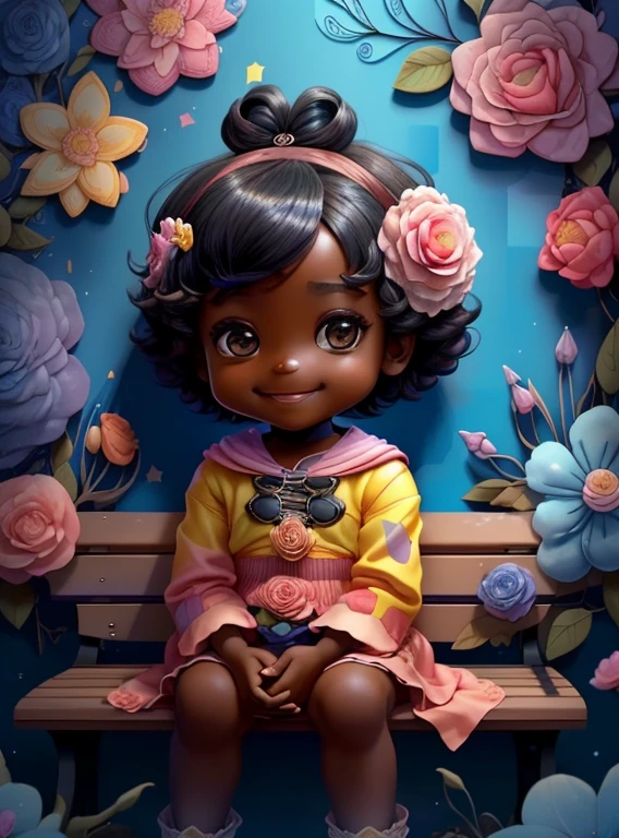 ) ((((cute black baby girl sitting on bench and flowers smiling) ((Mikey)) - Criador: Walt Disney2023) ), ,, ( Walt Disney acolchoamento ,multidimensional geometric wall PORTRAIT, arte, Chibi,
Yang08k, lindo, Colouring,Rose
Primary works, qualidade superior, melhor qualidade, Arte Oficial, Beautiful and Aesthetic,)) ), ,, Walt Disney acolchoamento ,multidimensional geometric wall PORTRAIT, arte, Chibi,
Yang08k, lindo, (Colouring, rosa), amarelo ,azul ,vermelho e branco)
Primary works, qualidade superior, melhor qualidade, Arte Oficial, Beautiful and Aesthetic,