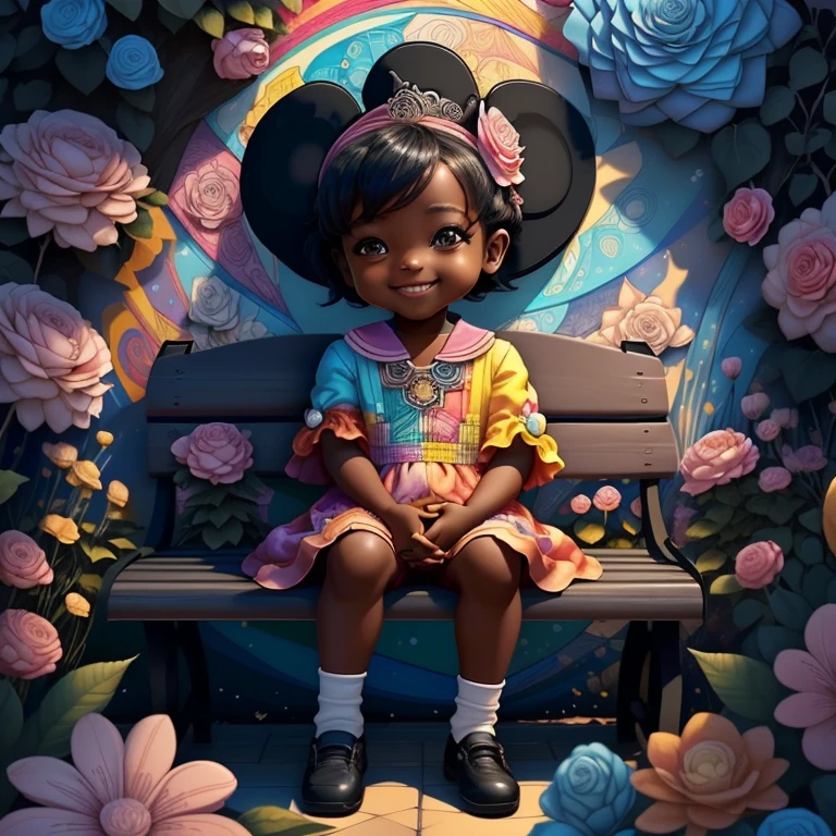 ) ((((cute black baby girl sitting on bench and flowers smiling) ((Mikey)) - Criador: Walt Disney2023) ), ,, ( Walt Disney acolchoamento ,multidimensional geometric wall PORTRAIT, arte, Chibi,
Yang08k, lindo, Colouring,Rose
Primary works, qualidade superior, melhor qualidade, Arte Oficial, Beautiful and Aesthetic,)) ), ,, Walt Disney acolchoamento ,multidimensional geometric wall PORTRAIT, arte, Chibi,
Yang08k, lindo, (Colouring, rosa), amarelo ,azul ,vermelho e branco)
Primary works, qualidade superior, melhor qualidade, Arte Oficial, Beautiful and Aesthetic,