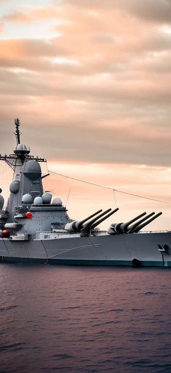 Alafid battleship in the water,The background is a large ship, warships, battleship, warships, naval landscape, Big spear, naval background, author:Daniel Lisk, At sunset, hull, trending photo, Wayne England, photo from the side, biopic, still photo, photo shot, recognizable, taken from the side, military weaponry, militaristic
