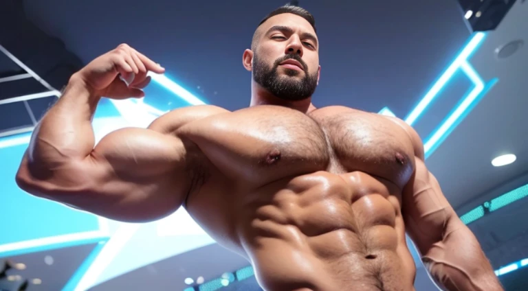 Un chino sexy,cabello azul claro, Cabello corto y detallado,labio partido, labios, white tunic,Fondo del bosque, Luces del atardecer, Figura perfecta de barba corta con tatuajes, Cuerpo muy grande y fuerte, bulging muscles, musculoso, Very large pectoral muscles,Abdominales muy sexys,Las piernas son musculosas,Alto y poderoso,cuerpo expuesto,Alto y corpulento,Figura tonificada,Huge area of genital bulge,Ilumina la piel grasa,muscular。