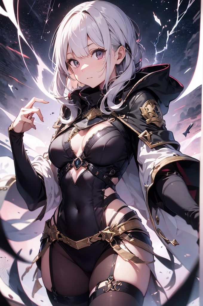A girl is posing for a photo, cute女の子, Enchanting girl, Anime Girls, (Light purple hair、Wavy Hair、Twin Drill), (Red eyes, Droopy eyes), ((Dark Skin)), break (((Silver Armor、Lower body armor、Chain Mail、Jeweled Breastplate、Gauntlet、Shingard、Red Cape)))、 (((Highest quality)), ((masterpiece)), (Very detailed), (High resolution), (Beautiful sparkle), (High detail), (Anatomically correct)), ((Realistic)), ((The best CG)), Highly detailed art, CG illustration, 16K, 1080P, Oil paints:1.2, (((One Girl))), (Symmetrical facial features, Perfect Face), Beautiful clavicle, (Beautiful fingers), (Beautiful breasts, (Ccup)), Beautiful body, Beautiful thighs, Beautiful legs, Perfect round ass, (((Detailed skin, Oily skin, Textured skin, Beautiful Skin))), (((Baby Face, cute, 16 years old))), double eyelid, Long eyelashes, (Expression of fine eyes, Beautiful and delicate eyes, Sparkling eyes, Eye Reflexes), (Beautiful Nose,Thin Nose), (Glossy Lips, Beautiful Lips, Thick lips), (Beautiful Hair, Shiny Hair, Shiny Hair), Hair fluttering), (Serious expression), break (noon、(Fantasy World、in the forest)), ((walking、Cowboy Shot))